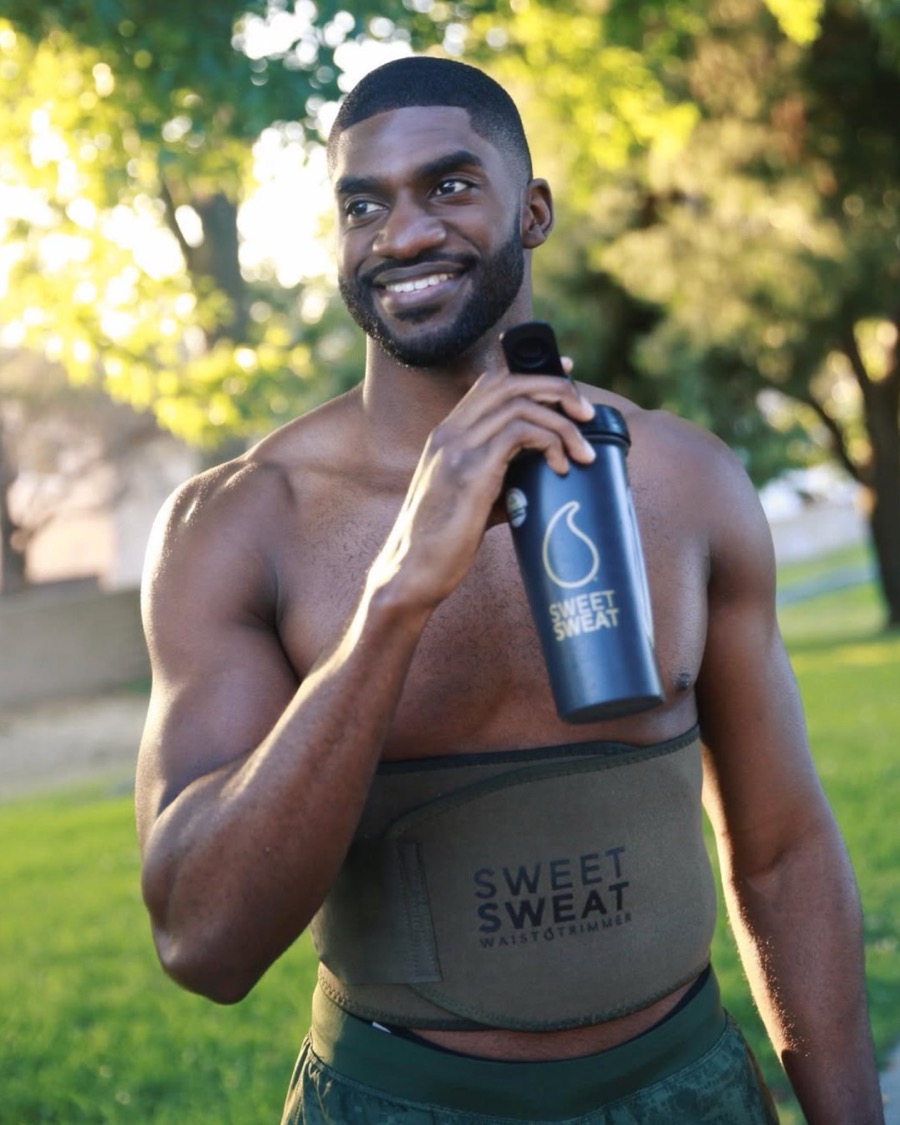 Calvin shooting branded content for Sweet Sweat