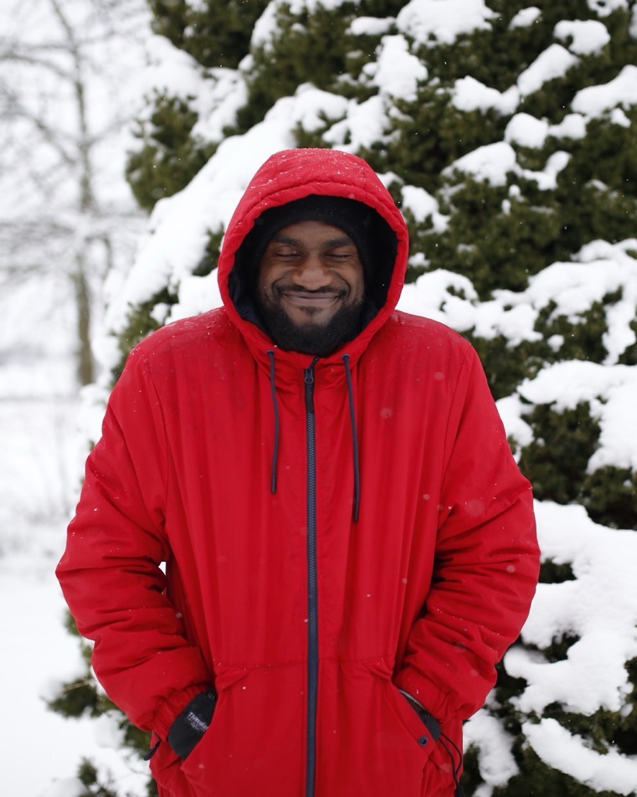 Calvin in the snow